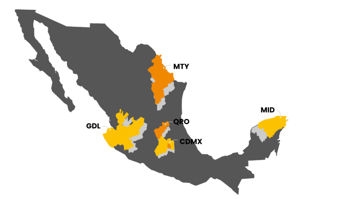 Mapa de cobertura nacional Ticnix